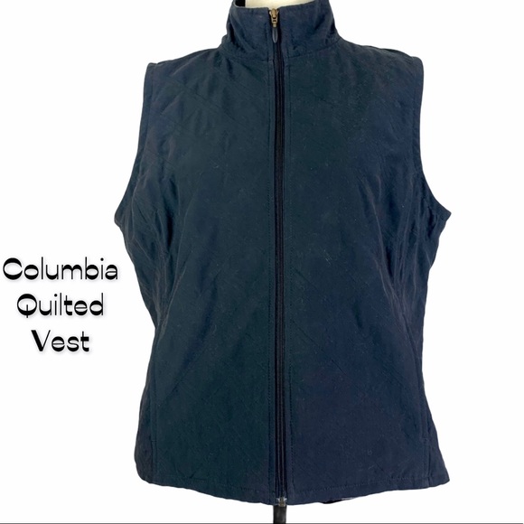 Columbia Women’s Black Microfiber Zippered Vest Size L - Picture 1 of 10